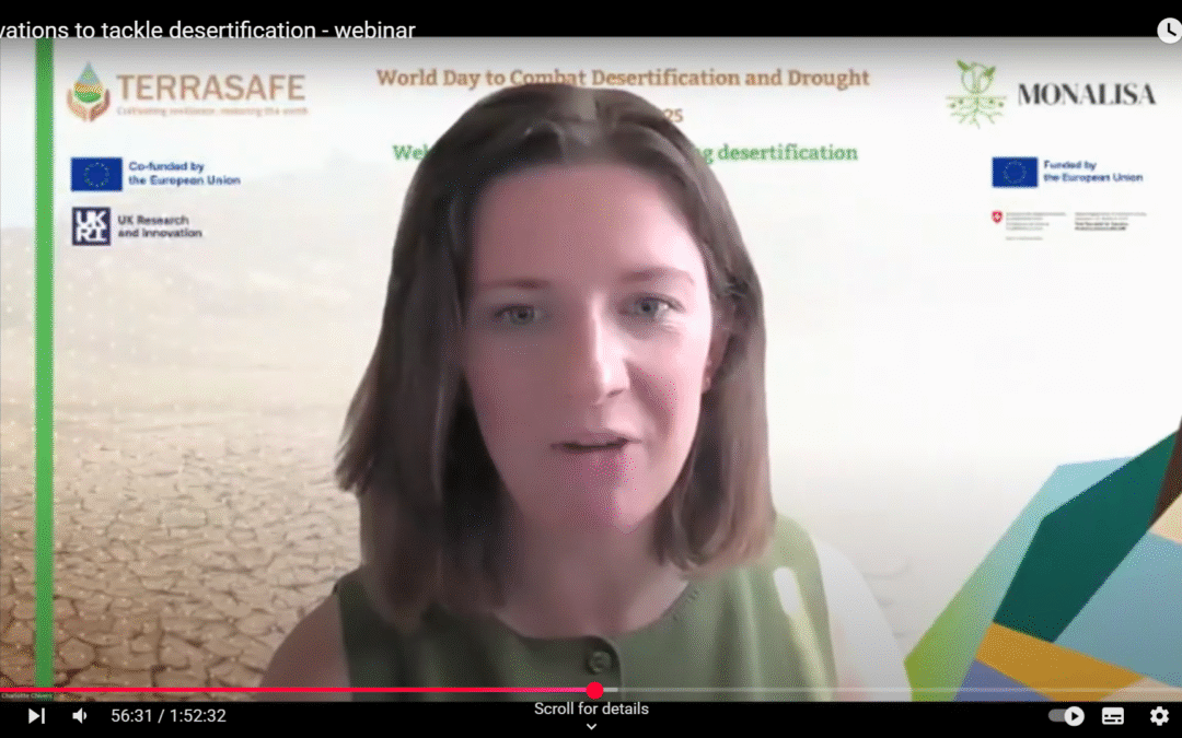 Innovations for Tackling Desertification webinar recording now online